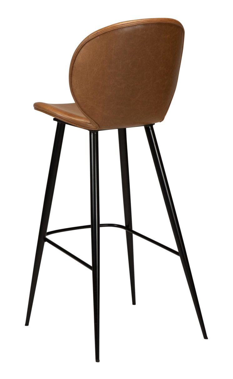 Barová židle vysoká CLOUD Vintage light brown art. leather with round black legs - Image 3