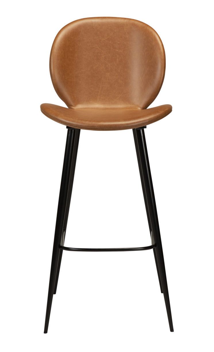 Barová židle vysoká CLOUD Vintage light brown art. leather with round black legs - Image 2