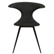 Židle FLAIR Crow black fabric with round black legs - Image 4