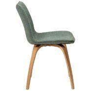 Židle GLEE Pebble green bouclé fabric with oak legs - Image 4