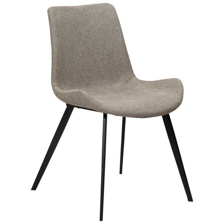 Židle HYPE Pebble earth bouclé fabric with black legs
