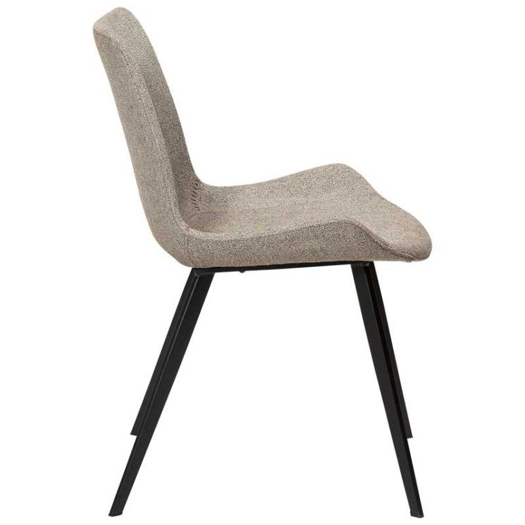 Židle HYPE Pebble earth bouclé fabric with black legs - Image 5