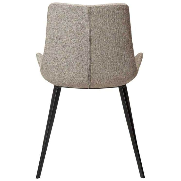 Židle HYPE Pebble earth bouclé fabric with black legs - Image 4