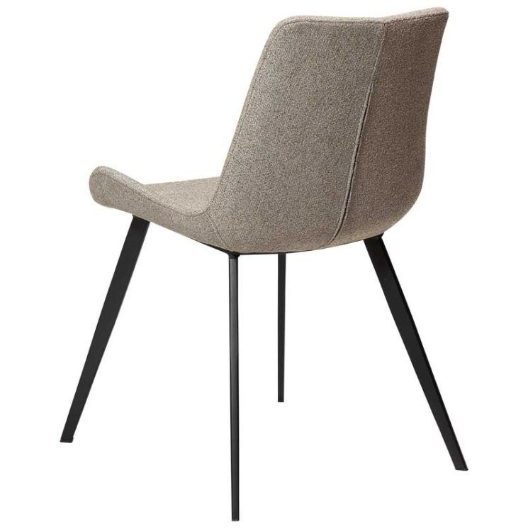 Židle HYPE Pebble earth bouclé fabric with black legs - Image 3