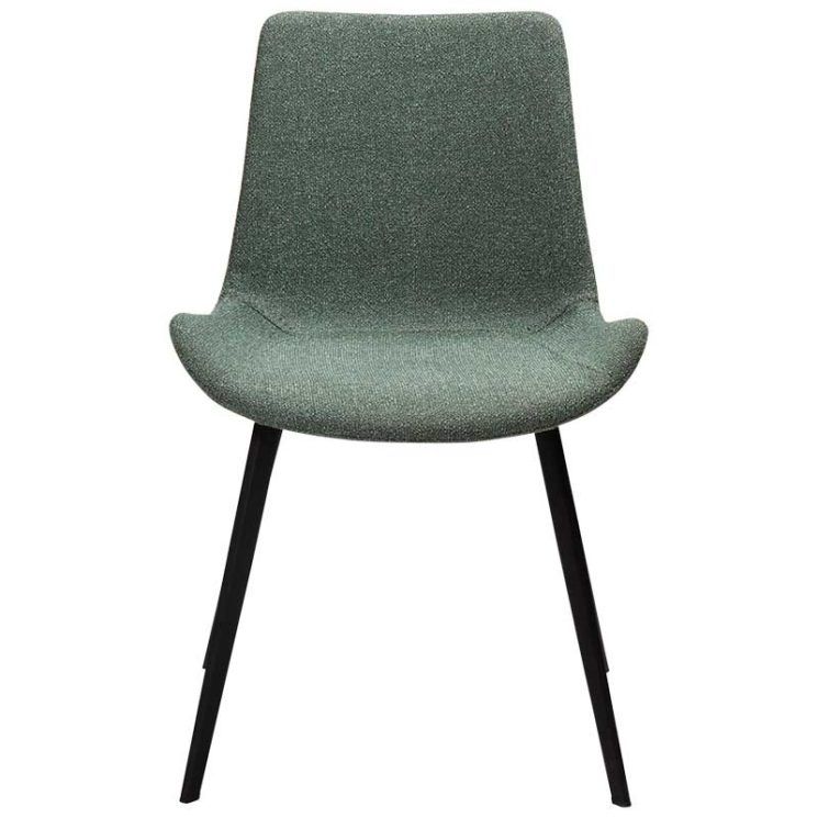 Židle HYPE Pebble green bouclé fabric with black legs - Image 2
