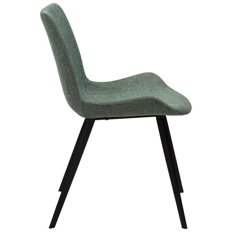 Židle HYPE Pebble green bouclé fabric with black legs - Image 5