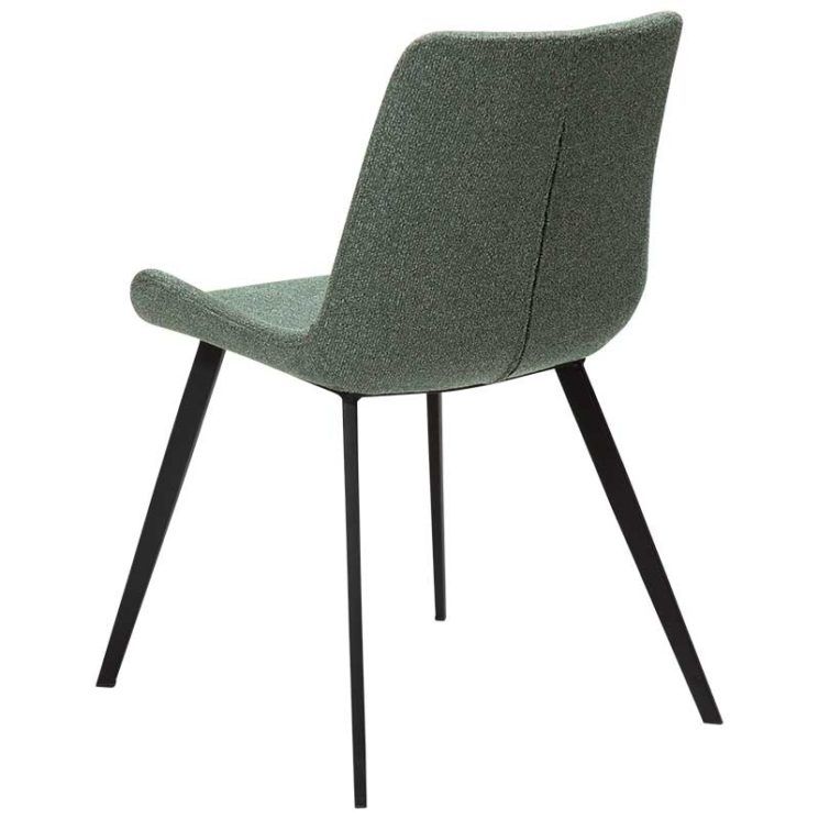 Židle HYPE Pebble green bouclé fabric with black legs - Image 3
