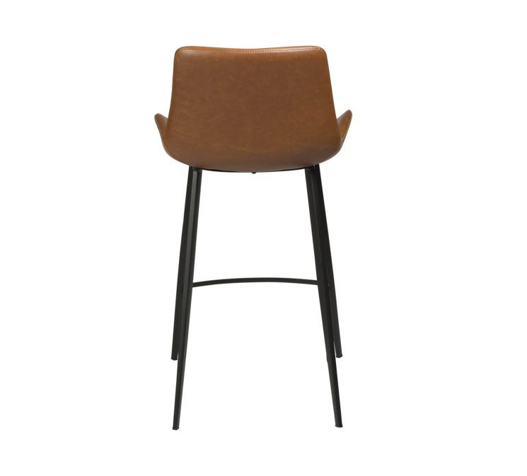 Barová židle nízká HYPE Light brown art. leather with black legs - Image 4