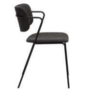 Židle ZED Crow black fabric with black legs - Image 3