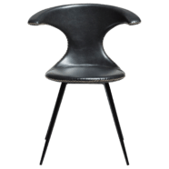 Židle FLAIR Vintage black art. leather with round black legs - Image 2
