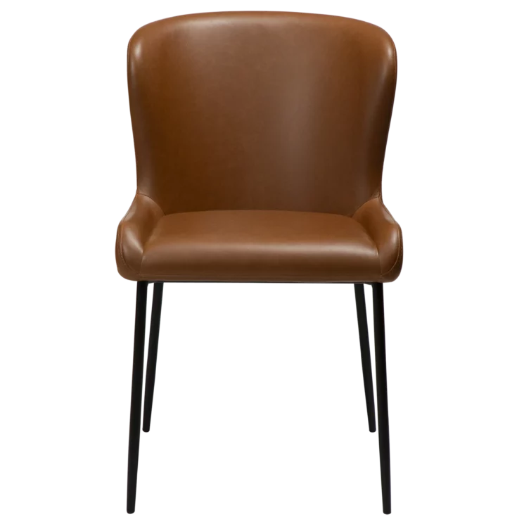 Židle GLAMOROUS Vintage light brown art. leather with black legs - Image 2