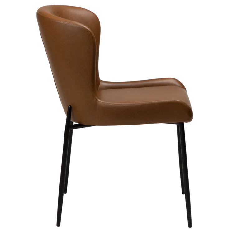 Židle GLAMOROUS Vintage light brown art. leather with black legs - Image 3