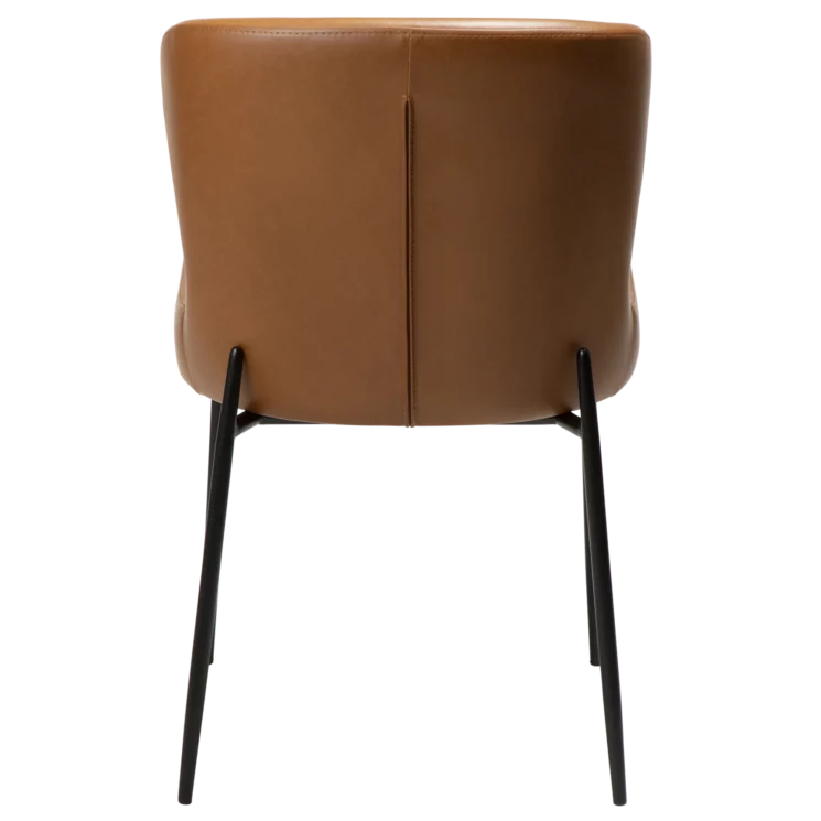 Židle GLAMOROUS Vintage light brown art. leather with black legs - Image 4