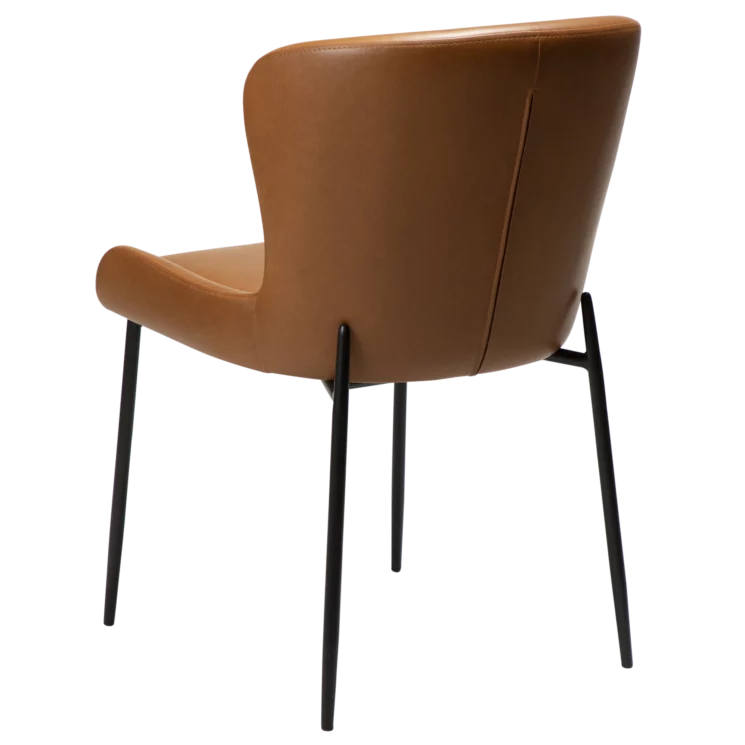 Židle GLAMOROUS Vintage light brown art. leather with black legs - Image 5