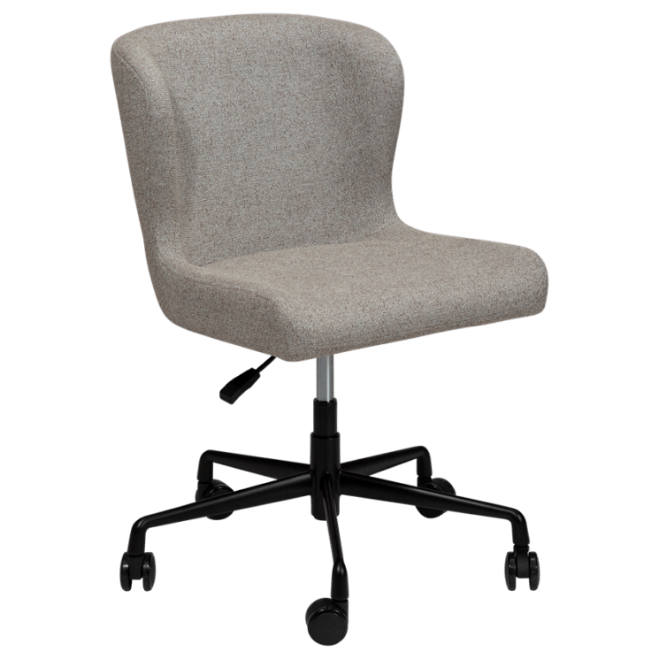 Kancelářská židle GLAM Pebble earth bouclé with black office base