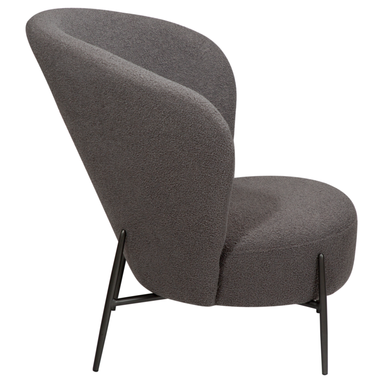 Židle ORBIT Stone RPES bouclé with antique pewter legs - Image 3
